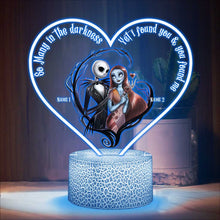 Load image into Gallery viewer, Personalized Nightmare Shaped Plaque Light Base Couple Gift for Valentine's Day