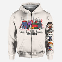 Load image into Gallery viewer, Personalized Horror Theme All-Over Shirt for Mom | Custom Name Gift
