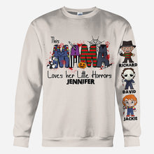 Load image into Gallery viewer, Personalized Horror Theme All-Over Shirt for Mom | Custom Name Gift
