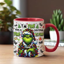 Load image into Gallery viewer, Personalized Christmas Accent Mug with Grinch Design for Mom