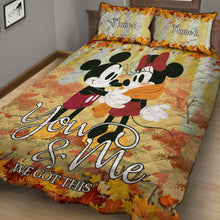 Load image into Gallery viewer, Personalized Mouse Quilt Set with Names - Cozy Couples Gift