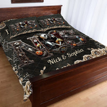 Load image into Gallery viewer, Personalized Nightmare Quilt Set Custom Name Gift for Couples