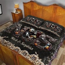 Load image into Gallery viewer, Personalized Nightmare Quilt Set Custom Name Gift for Couples