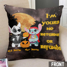 Load image into Gallery viewer, Personalized Halloween Ohana Throw Pillow Custom Names Gift