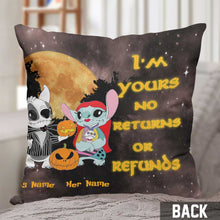 Load image into Gallery viewer, Personalized Halloween Ohana Throw Pillow Custom Names Gift