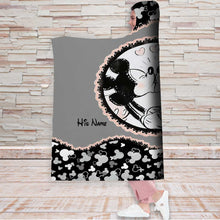 Load image into Gallery viewer, Personalized Mouse Hooded Blanket Custom Name Gift for Couples