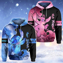 Load image into Gallery viewer, Personalized All Over T-shirt and Hoodie for Couples Gift