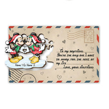 Load image into Gallery viewer, Personalized Wooden Christmas Mouse Pop Out Ornament Gift