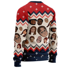 Load image into Gallery viewer, Personalized Christmas Sweater with Faux Wool Pattern for Gift