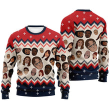 Load image into Gallery viewer, Personalized Christmas Sweater with Faux Wool Pattern for Gift