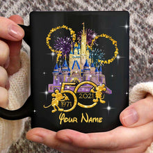 Load image into Gallery viewer, Personalized Ceramic Mouse Mug With Custom Name for 50th Anniversary