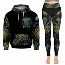 Load image into Gallery viewer, Personalized Mandala Mouse Ears Hoodie & Leggings Set for Birthday/Christmas