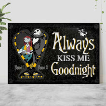 Load image into Gallery viewer, Personalized Nightmare Couple Poster Always Kiss Me Goodnight Gift