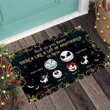 Load image into Gallery viewer, Personalized Nightmare Doormat with Custom Names for Family