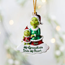 Load image into Gallery viewer, Personalized Grinch Grandkids Ornament Custom Name Gift for Grandma