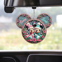 Load image into Gallery viewer, Personalized Mouse Couple Car Ornament Custom Name Gift