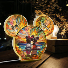 Load image into Gallery viewer, Personalized Mouse Shaped Light Box Custom Name Gift for Couples