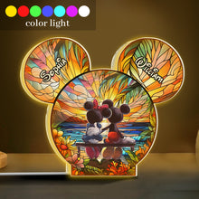 Load image into Gallery viewer, Personalized Mouse Shaped Light Box Custom Name Gift for Couples