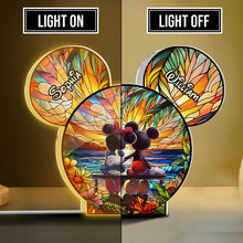 Load image into Gallery viewer, Personalized Mouse Shaped Light Box Custom Name Gift for Couples