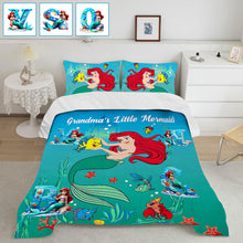 Load image into Gallery viewer, Personalized Mermaid Bedding Set for Grandma's Little Mermaids