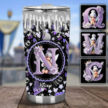 Load image into Gallery viewer, Personalized Magic Purple Tumbler Custom Name with Fairy Design
