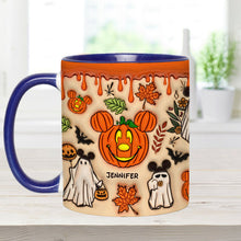 Load image into Gallery viewer, Personalized Halloween Accent Mug with Custom Name - Fun Pumpkin Design