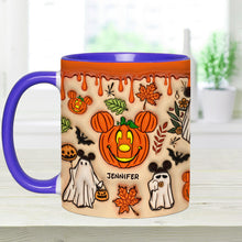 Load image into Gallery viewer, Personalized Halloween Accent Mug with Custom Name - Fun Pumpkin Design