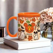 Load image into Gallery viewer, Personalized Halloween Accent Mug with Custom Name - Fun Pumpkin Design
