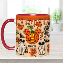 Load image into Gallery viewer, Personalized Halloween Accent Mug with Custom Name - Fun Pumpkin Design