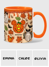 Load image into Gallery viewer, Personalized Halloween Accent Mug with Custom Name - Fun Pumpkin Design