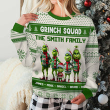 Load image into Gallery viewer, Personalized Grinch Squad Ugly Sweater Family Christmas Gift