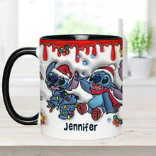 Load image into Gallery viewer, Personalized Christmas Accent Mug with Ohana Design for Mom