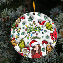Load image into Gallery viewer, Personalized Grinch Christmas Ornament Custom Name Gift