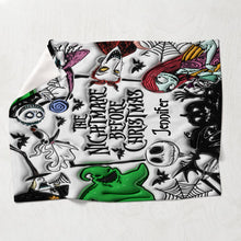 Load image into Gallery viewer, Personalized Nightmare Before Christmas Blanket Gift for Kids