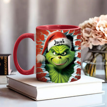 Load image into Gallery viewer, Personalized Grinch Accent Mug Custom Name Birthday Gift