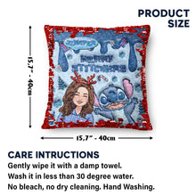Load image into Gallery viewer, Personalized Sequin Pillow Cover Merry Christmas Gift for Mom
