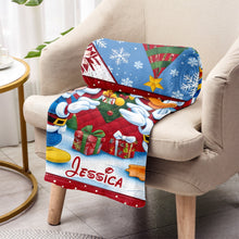 Load image into Gallery viewer, Personalized Merry Christmas Mouse Blanket Soft Flannel Gift