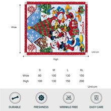 Load image into Gallery viewer, Personalized Merry Christmas Mouse Blanket Soft Flannel Gift