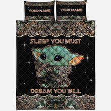 Load image into Gallery viewer, Personalized Sleep You Must Quilt Set Custom Name Gift