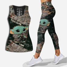 Load image into Gallery viewer, Personalized Hollow Tank Top & Leggings Set for Kids - Too Cute I Am