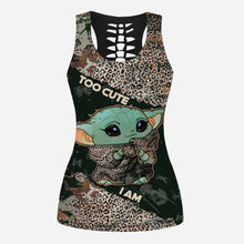 Load image into Gallery viewer, Personalized Hollow Tank Top & Leggings Set for Kids - Too Cute I Am