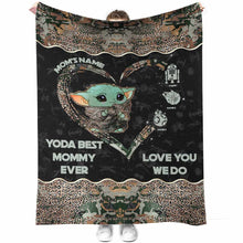 Load image into Gallery viewer, Personalized Yoda Best Mommy Blanket Unique Gift for Mom