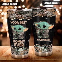 Load image into Gallery viewer, Personalized Yoda Mommy Ever Tumbler Custom Name Gift for Mom