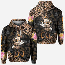 Load image into Gallery viewer, Personalized Leopard Print Hoodie & Leggings Set for Women