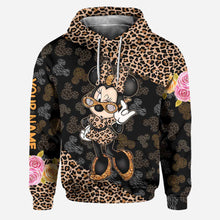 Load image into Gallery viewer, Personalized Leopard Print Hoodie & Leggings Set for Women