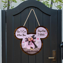 Load image into Gallery viewer, Personalized Mickey Mouse Wood Sign Custom Names Gift for Couples