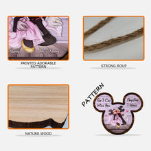 Load image into Gallery viewer, Personalized Mickey Mouse Wood Sign Custom Names Gift for Couples