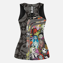 Load image into Gallery viewer, Personalized Nightmare Hollow Tank Top and Leggings for Women | Custom Name Activewear