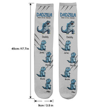 Load image into Gallery viewer, Personalized Dad Socks Dadzilla Design Gift for Father