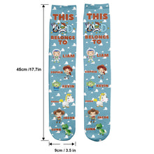 Load image into Gallery viewer, Personalized Fun Mouse Socks for Dad with Custom Names